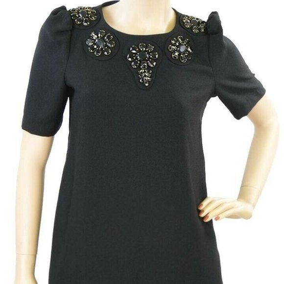 CELEB FAVE!  $288 KARTA Jeweled Tunic Top BLOUSE - Picture 4 of 8